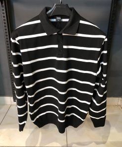 ZR Striped Long Sleeve Polo