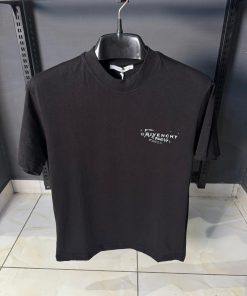 GV Paris Distorted Glitch Logo T Shirt Black