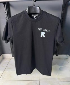 OFFW Meteor Logo Graphic Black T Shirt
