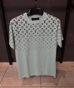 Louis V Monogram Gradient Mint Green Cotton T Shirt