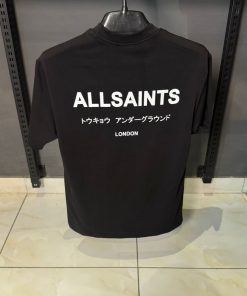 Alternative view of AllSaints London Logo Cotton Black T Shirt
