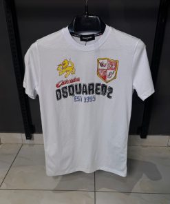 DSQ2 Canada Graphic Cotton White T Shirt