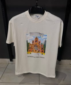 OFFW Double Logo Arrow Graphic White T Shirt