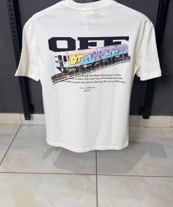 Alternative view of OFFW Double Logo Arrow Graphic White T Shirt