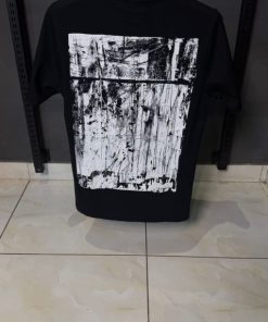 OFFW Logo Paint Splatter Graphic Black T Shirt