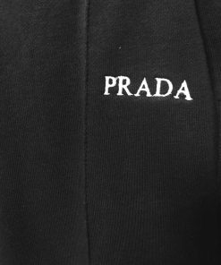 Alternative view of PD Essential Black Cotton Sweatpants with Logo