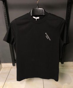GV Paris Black Diagonal Signature Logo T Shirt
