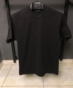 PD Black Porter Embroidered Logo Distressed T Shirt