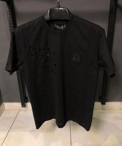 AR Black Shotgun Distressed Embroidered Logo T Shirt