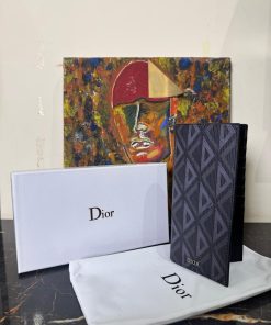DR Diamond Long Vertical Wallet Grey