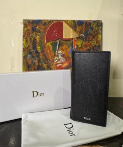 Alternative view of DR Black Oblique Galaxy Leather Long Wallet