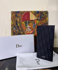 DR Diamond Long Wallet Black Grey