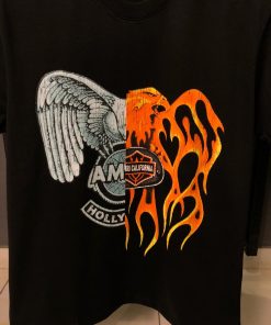 Alternative view of AR Black Hollywood Eagle Flames T Shirt