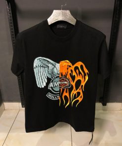 AR Black Hollywood Eagle Flames T Shirt