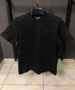 Alternative view of HU BOSS Black Glitch Logo Mixed Print T Shirt