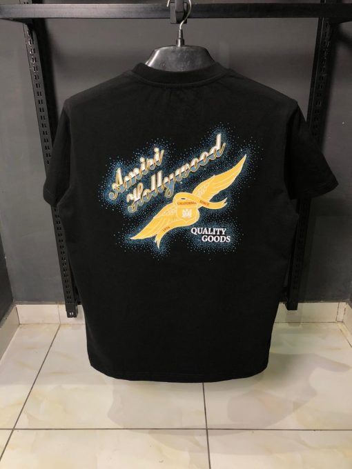 Amiri Black Crystal Wing Graphic T Shirt