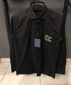 Louis V Embroidered Script Shirt