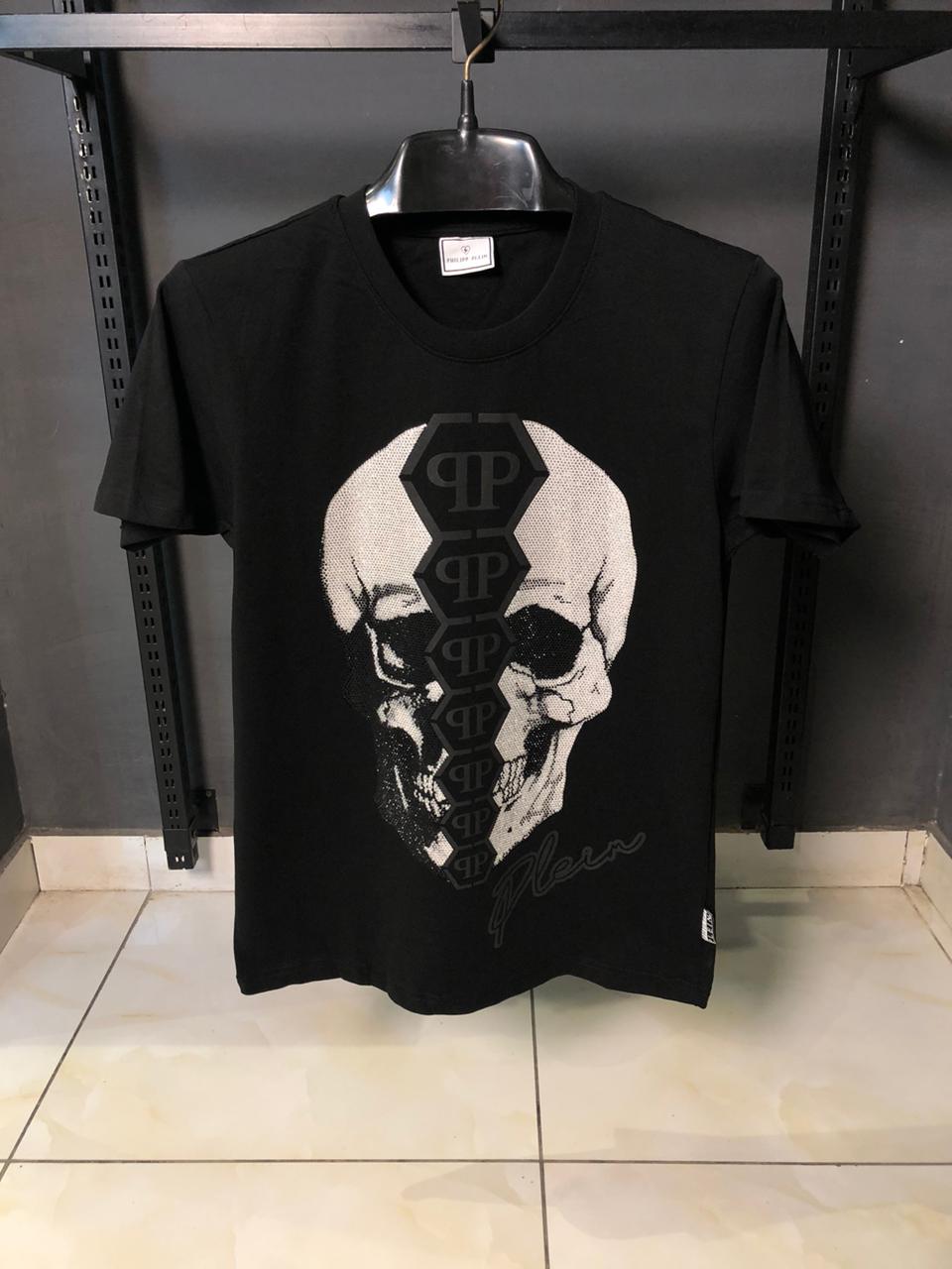 Philipp Plein Hexagon Skull Graphic T-Shirt