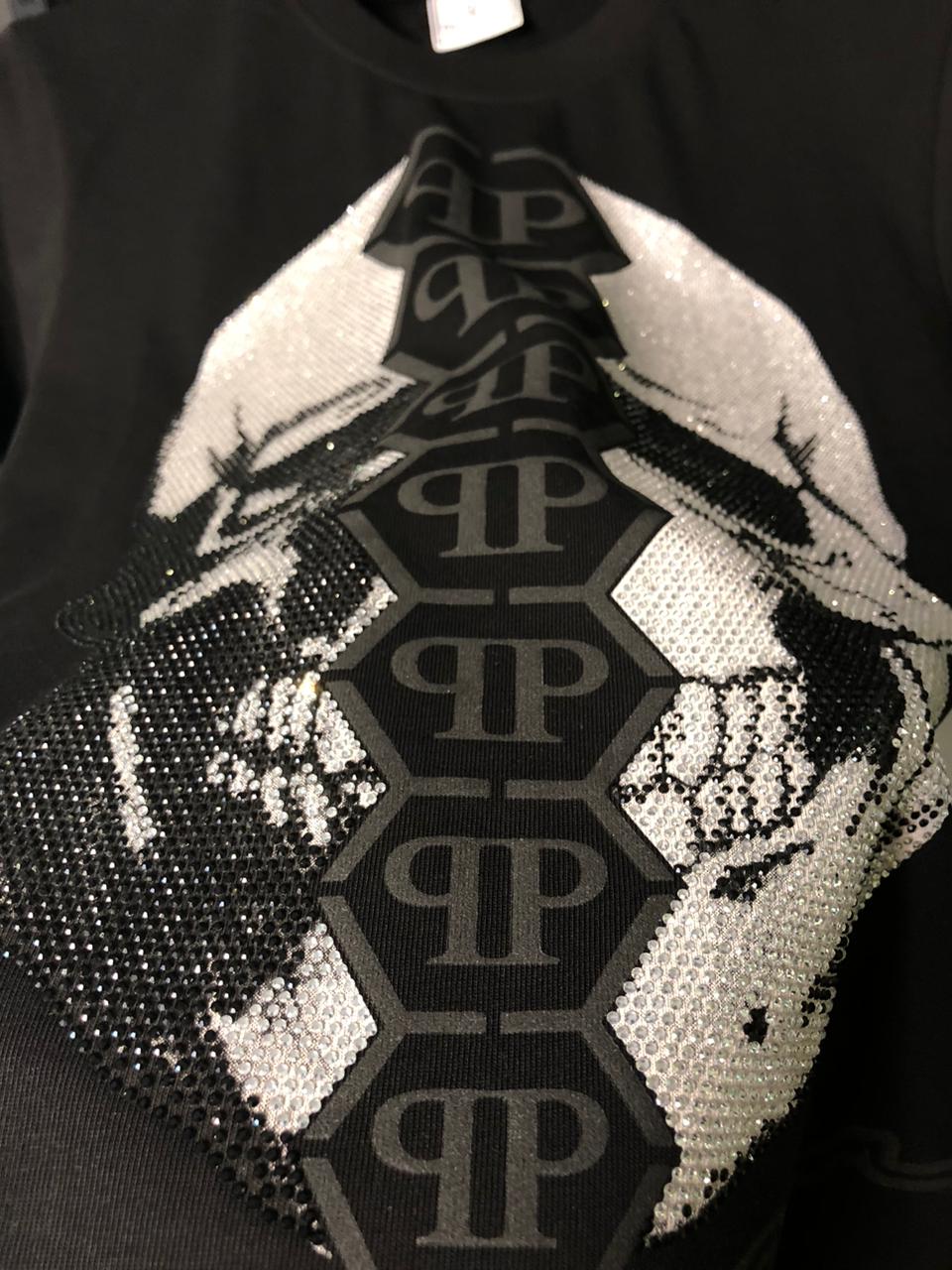 Philipp Plein Hexagon Skull Graphic T-Shirt - Image 3