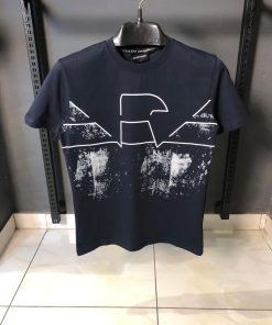 Emporio Armani EA7 Oversized Eagle Outline Graphic T-Shirt
