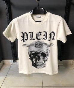 Philipp Plein Skull Graphic White T Shirt Graphic Tees Pakistan