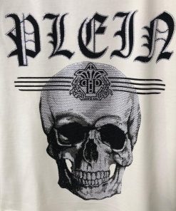 Philipp Plein Skull Graphic White T Shirt Graphic Tees Pakistan