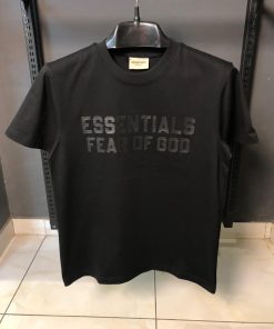 Essentials Black Reflective Logo T-Shirt